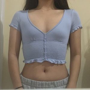 Urban outfitter baby blue crop top